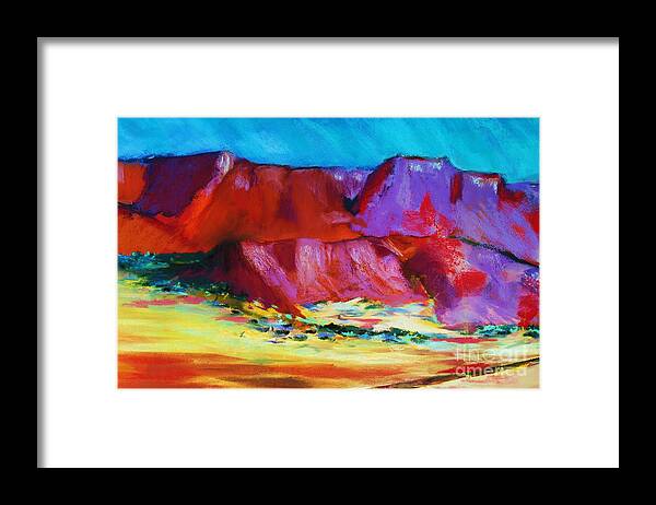 Arizona Framed Print featuring the pastel Arizona by Melinda Etzold