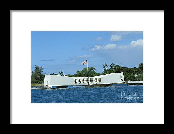 America Framed Print featuring the photograph Arizona Memorial by Bob Abraham - Printscapes