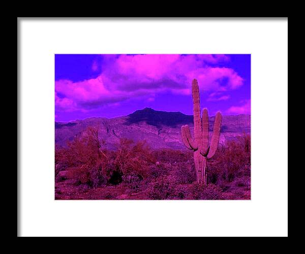 Arizona Framed Print featuring the photograph Arizona Purple Haze by Judy Kennedy