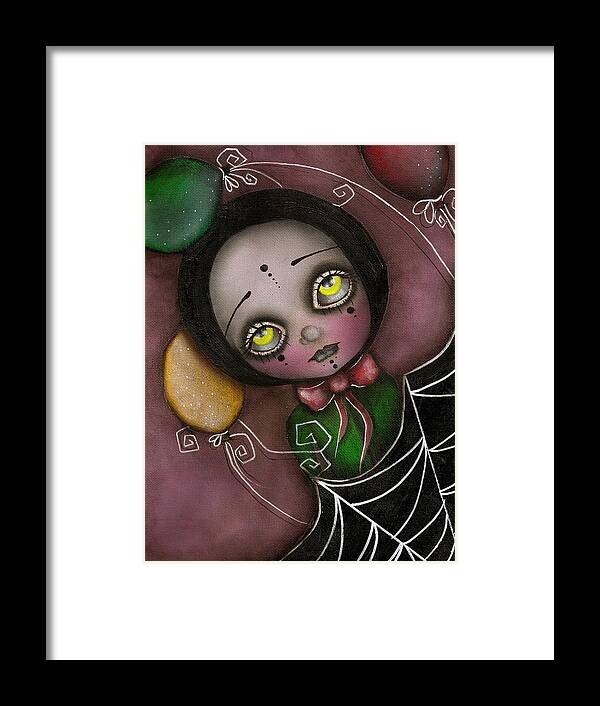Abril Andrade Griffith Framed Print featuring the painting Arlequin Clown Girl by Abril Andrade
