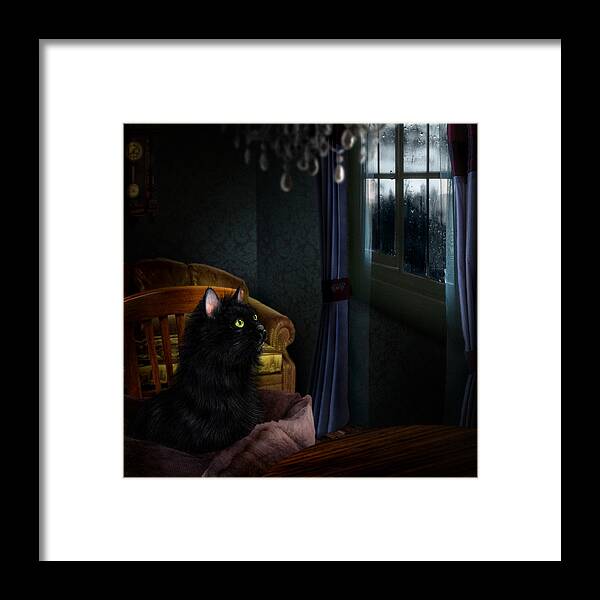 Cat Framed Print featuring the digital art Armando by Alessandro Della Pietra