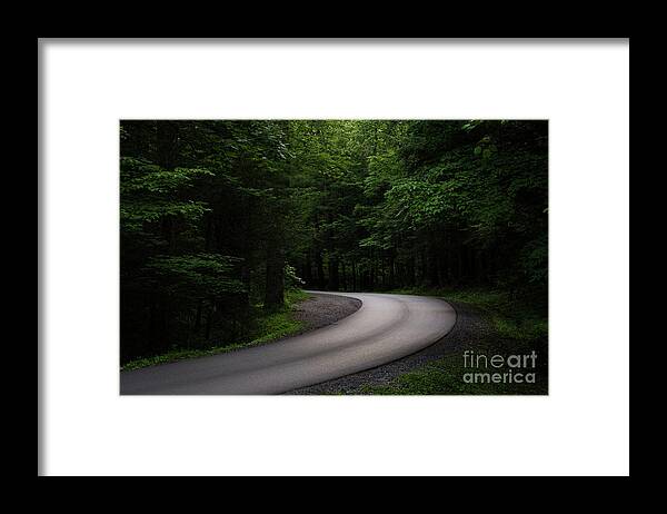Drive Framed Print featuring the photograph Around The Bend by Andrea Silies