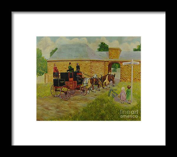 Mail Coach Framed Print featuring the painting Arrival by Charlotte Blanchard