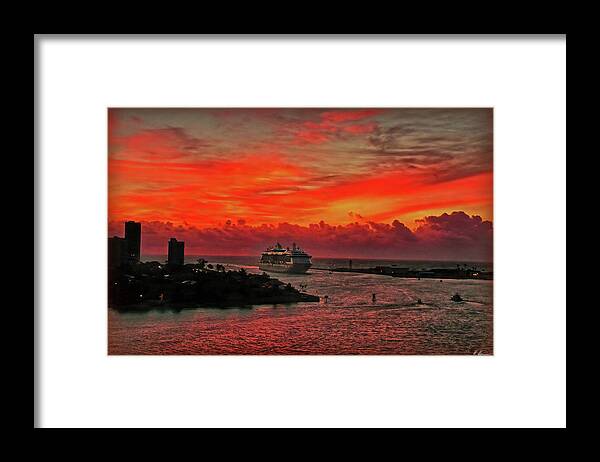 Florida Framed Print featuring the photograph Arriving Port Everglades by Hanny Heim