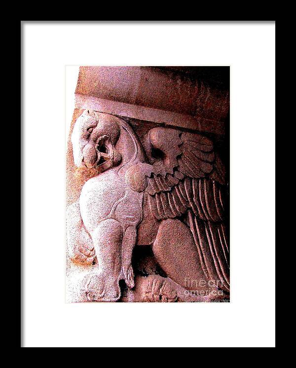 Griffin Framed Print featuring the photograph Art Deco Griffin circa 1925 by Peter Ogden