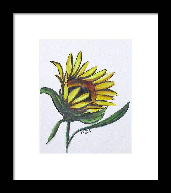 Sunflowers Framed Print featuring the painting Art Doodle No. 22 by Clyde J Kell