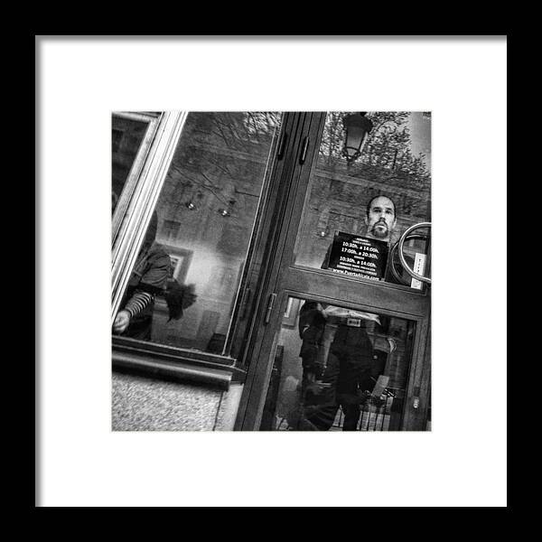 Rafarivas Framed Print featuring the photograph Art Gallery
#man #portrait #window by Rafa Rivas
