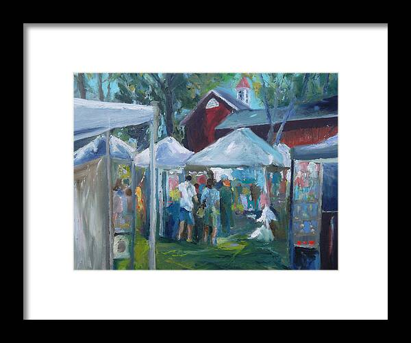 Art Framed Print featuring the painting Art in the Park by Susan Esbensen