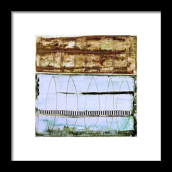 Abstract Prints Framed Print featuring the painting Art Print Malibu by Harry Gruenert