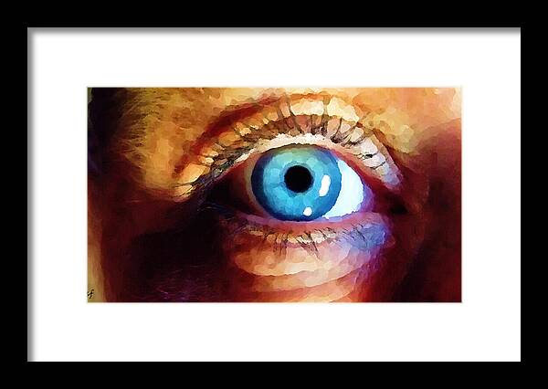 People Framed Print featuring the mixed media Artist Eye View by Shelli Fitzpatrick