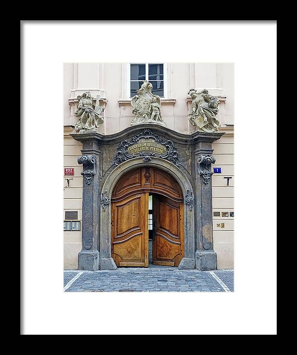 Ornate Door Framed Print featuring the photograph Artistic Ornate Door In Prague by Rick Rosenshein