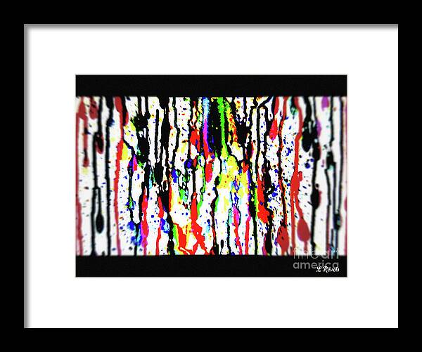 Abstract Framed Print featuring the painting Artists Bleed Too by Leslie Revels