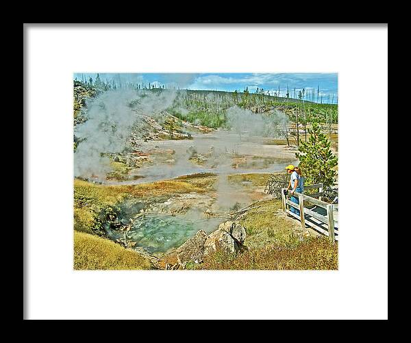 Artist's Paint Pots In Yellowstone National Park Framed Print featuring the photograph Artist's Paint Pots in Yellowstone National Park, Wyoming by Ruth Hager
