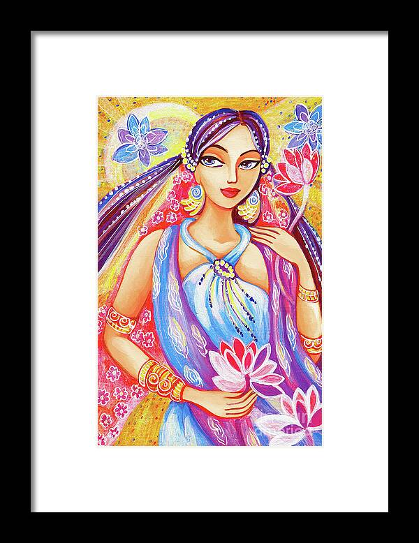 Beautiful Woman Framed Print featuring the painting Arundhati by Eva Campbell