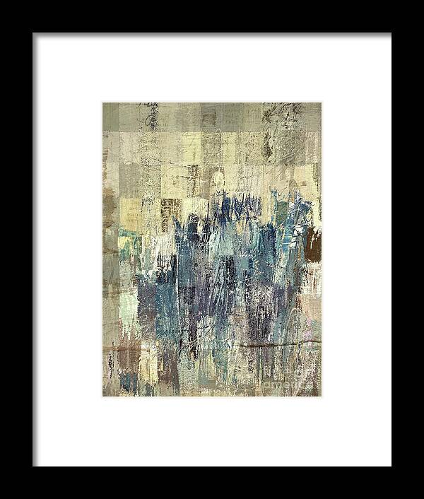 Abstract Framed Print featuring the painting Ascension - c03xt-159at2b by Variance Collections