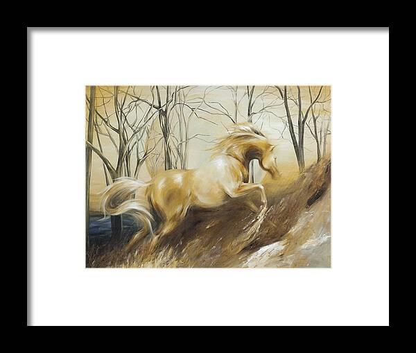 Horse Framed Print featuring the painting Ascension by Dina Dargo
