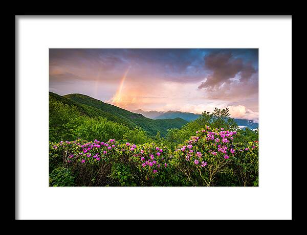 Blue Ridge Parkway Framed Print featuring the photograph Asheville North Carolina Blue Ridge Parkway Scenic Landscape by Dave Allen