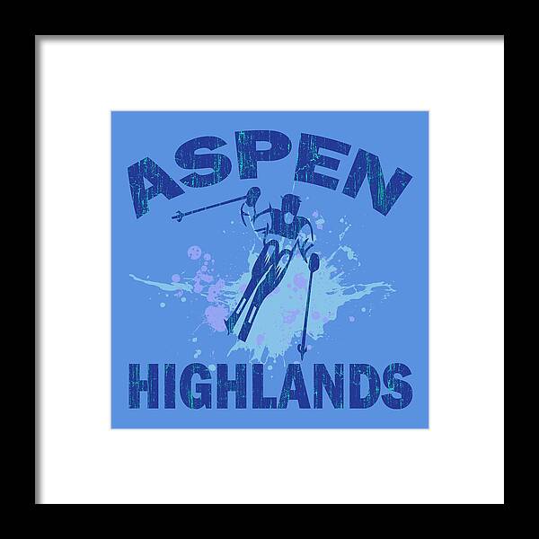 Aspen Framed Print featuring the digital art Aspen Highlands by David G Paul
