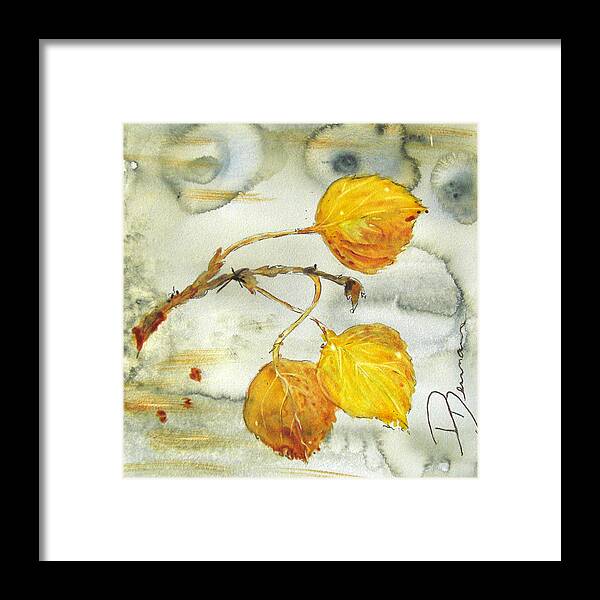 Aspen Leaves Watercolor Framed Print featuring the painting Aspen Leaves by Dawn Derman