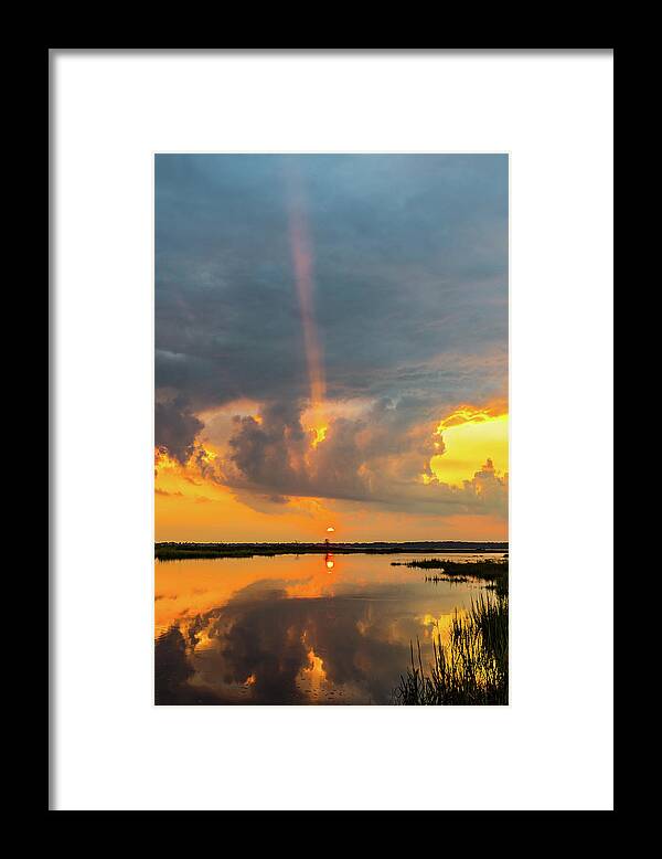 Sunset Framed Print featuring the photograph Assateaque Beauty by Jodi Lyn