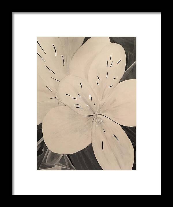 Flower Framed Print featuring the painting Astroemeria by Deb Mayer