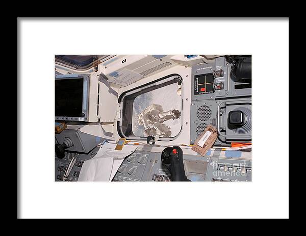 Endeavour Framed Print featuring the photograph Astronaut Taking Spacewalk by Nasa