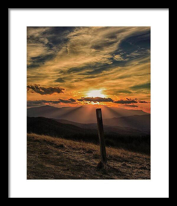 Appalachian Mountain Trail Framed Print featuring the photograph AT Blaze by Kevin Senter