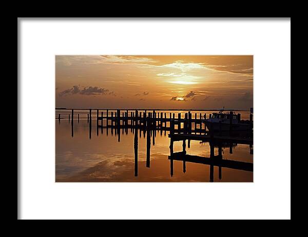 Pier Framed Print featuring the photograph At Day's Close by Michiale Schneider