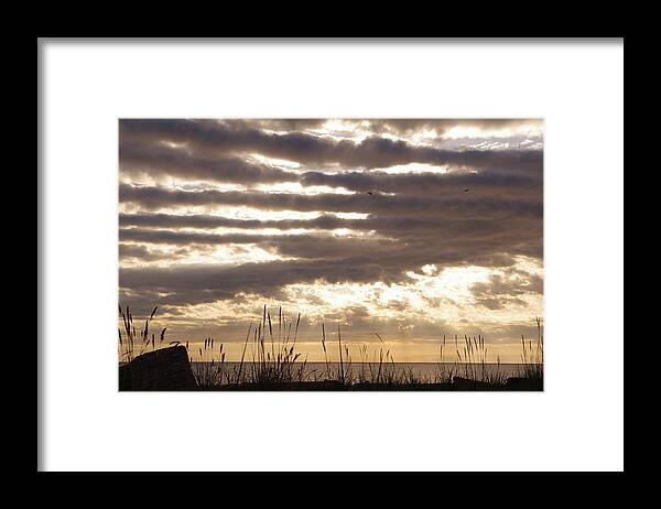 Dusk Framed Print featuring the photograph At Dusk West Coast BC Canada by Ming Yeung