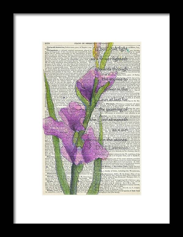 Gladiolus Framed Print featuring the painting At Last In the Sunlight 2 by Maria Hunt
