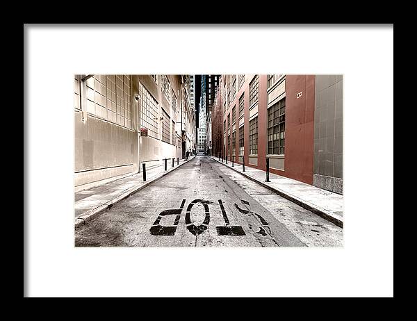City Framed Print featuring the photograph At Stop Sign by Jonathan Nguyen