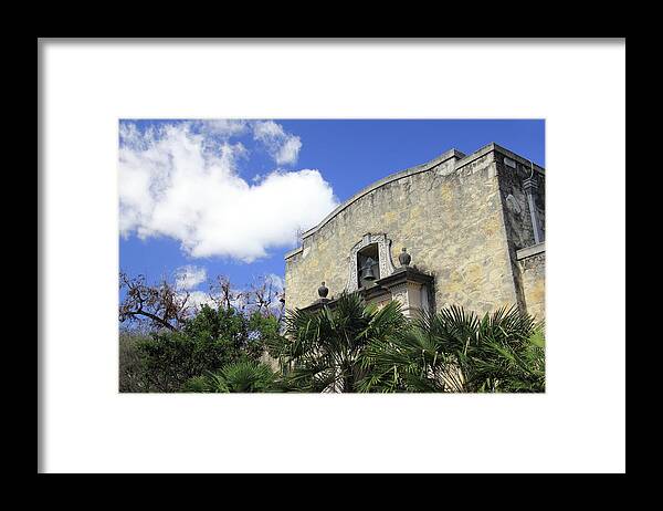 The Alamo Framed Print featuring the photograph At the Alamo by Angela Murdock