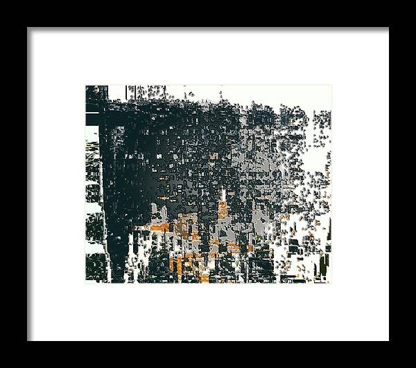 Abstract Framed Print featuring the digital art At the Edge of Consciousness by Lenore Senior