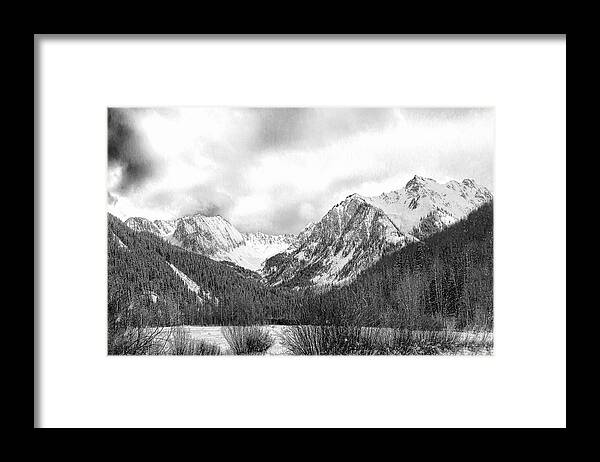 At The End Of Castle Creek Road B W Framed Print featuring the photograph At the End of Castle Creek Road B W by Jemmy Archer