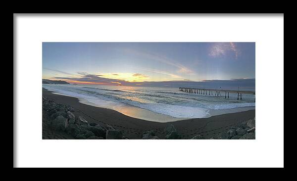  Framed Print featuring the photograph At the Pier by Alex King