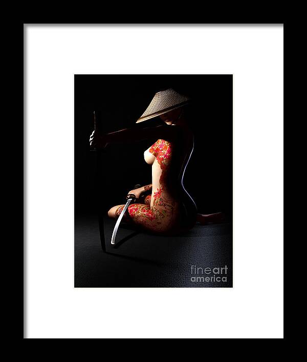 3d Framed Print featuring the digital art At your own Risk by Alexander Butler