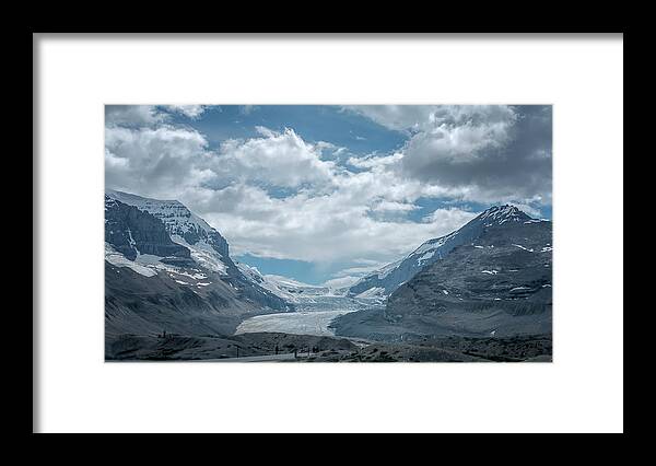 Joan Carroll Framed Print featuring the photograph Athabasca Glacier Alberta Canada by Joan Carroll