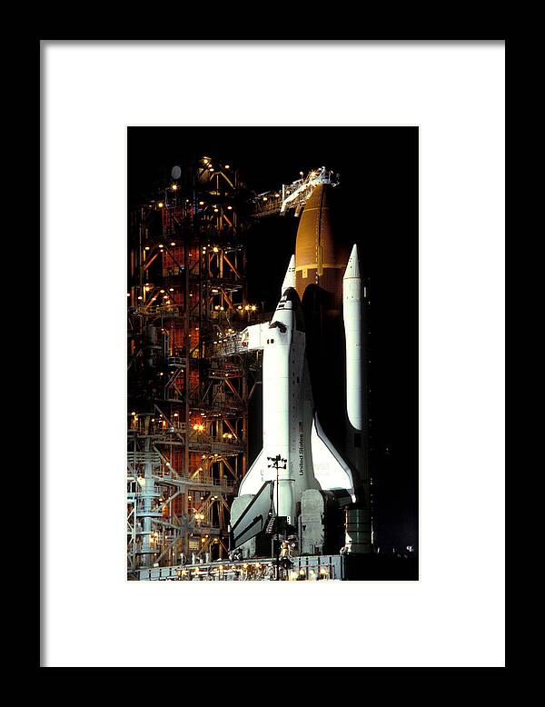 Space; Shuttle; Space Shuttle; Science; Astonomy; Large; Gigantic; Huge; Rocket; Rocket Ship; Rocketship; Explore; Exploration; Nasa Framed Print featuring the photograph Atlantis by Gerard Fritz