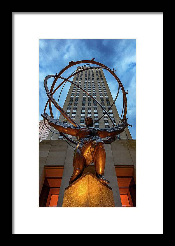 Manhattan Framed Print featuring the photograph Atlas Shrugs by Ryan Moyer