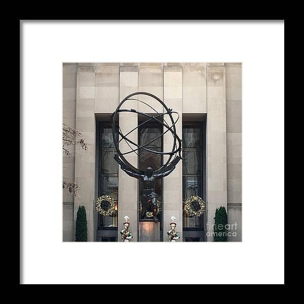 Atlas Framed Print featuring the photograph Atlas Statue by CAC Graphics