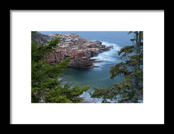 Monument Cove Framed Print featuring the photograph Atop of Maine Acadia National Park Monument Cove by Juergen Roth