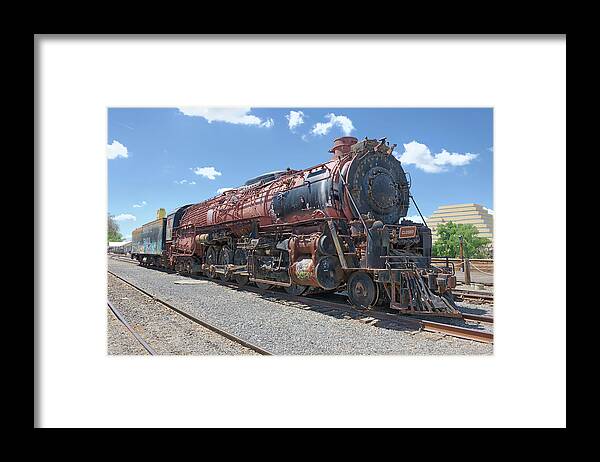 2-10-4 Framed Print featuring the photograph Atsf 5021 by Jim Thompson