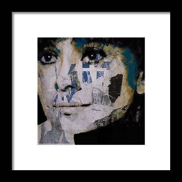 Audrey Hepburn British Framed Print featuring the mixed media Audrey Hepburn #1 by Paul Lovering