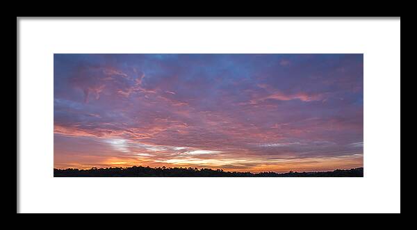 August Framed Print featuring the photograph August Morning Sky by Holden The Moment