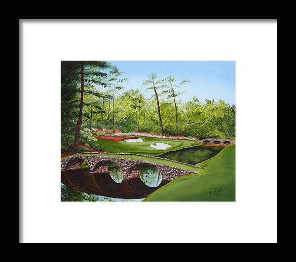 Augusta Golf Course Framed Print featuring the painting Augusta Golf Course by Kimber Butler