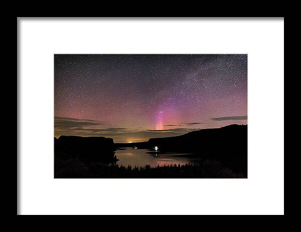 Lake Framed Print featuring the photograph Aurora at Lake Billy Chinook by Cat Connor