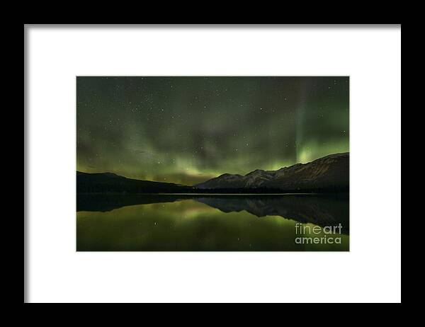 Canadian Northern Lights Framed Print featuring the photograph Aurora Light Beams by Adam Jewell