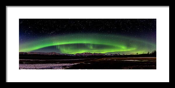 Aurora Borealis Framed Print featuring the photograph Aurora Spiral by Bryan Carter