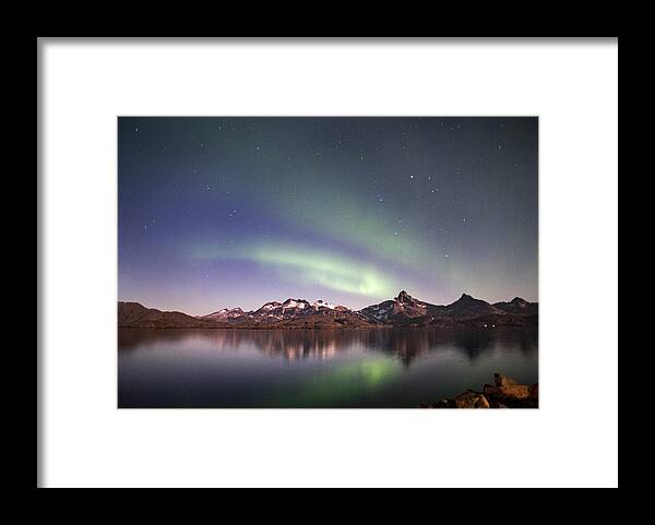 Aurora Framed Print featuring the photograph Aurora Tasiilaq Greenland 7279 by Bob Neiman