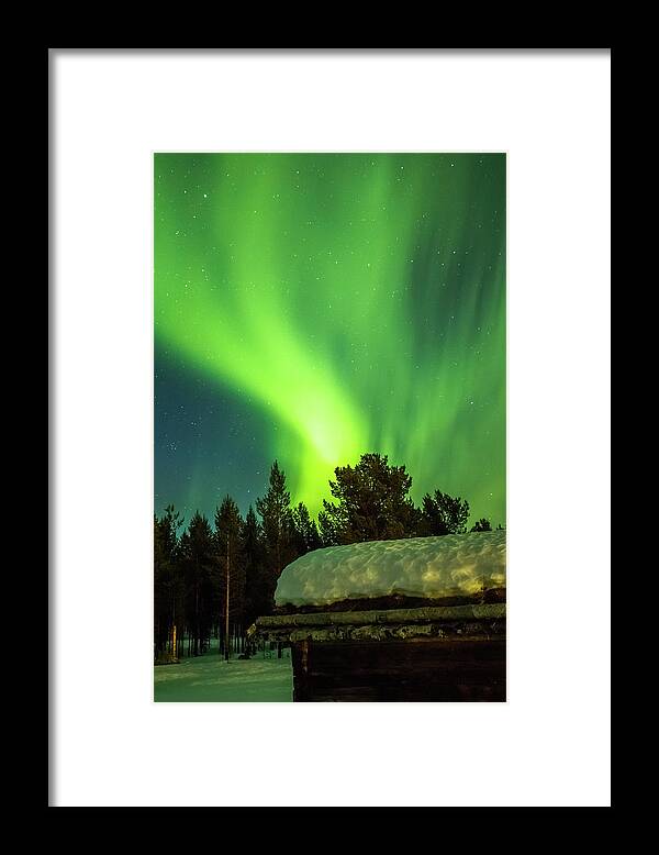 Landscape Framed Print featuring the photograph Aurora Tornado Above Karasjok Norway by Adam Rainoff